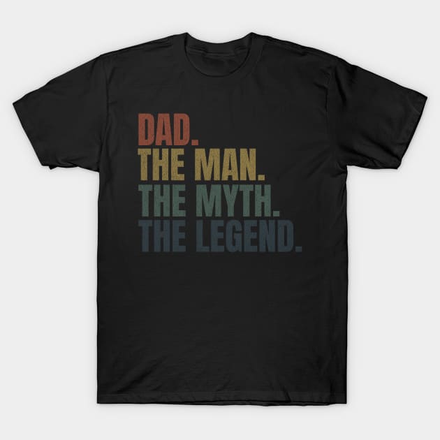 Retro coloured Dad the Legend T-Shirt by Maison de Kitsch